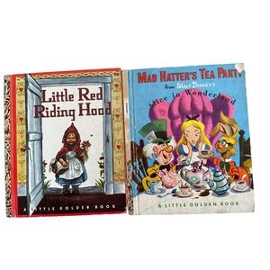 Little Golden Books Childrens OS Multi Fair Alice Wonderland Red Riding Hood Set